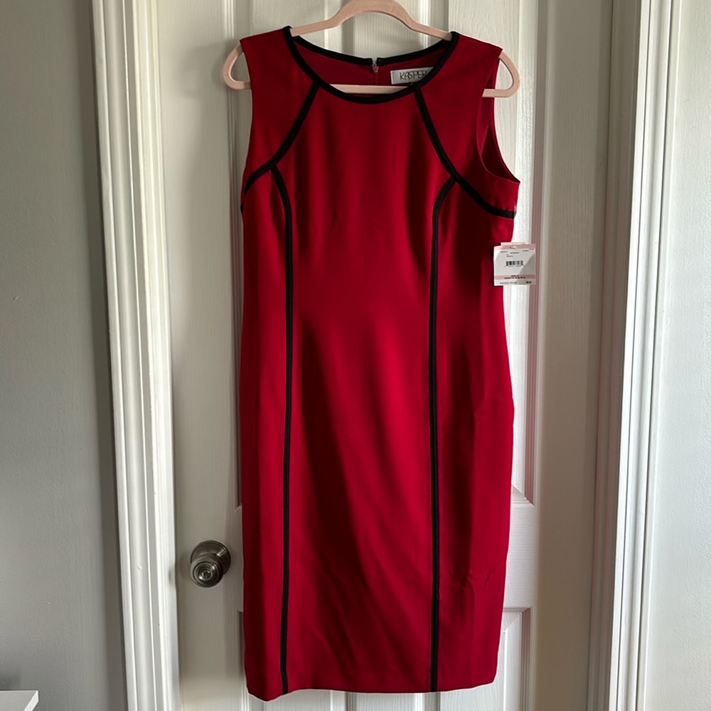 NWT Kasper Burgundy Dress Size 10